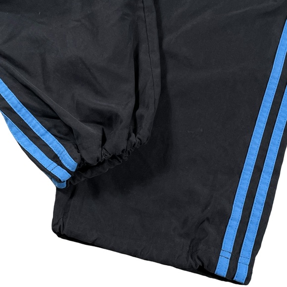 Adidas size small dark grey with blue stripes Capri pants elastic waist & ankles - Picture 6 of 15